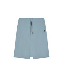 COTTON NYLON MIDI SKIRT - BLUE