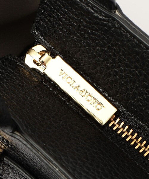 VIOLAd'ORO（ヴィオラドーロ）の「VIOLAd'ORO イタリアンWフェイスレザーミニトートバッグ（トートバッグ・レディース・ブラック・FREE）」の5枚目の写真