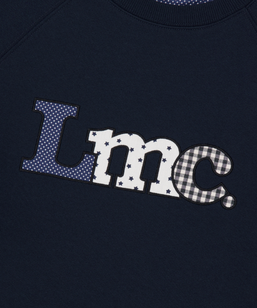 LMCの「PATCHWORK RAGLAN SWEATSHIRT navy(スウェット・メンズ・その他・MEDIUM/LARGE/SMALL/X-LARGE)」の2枚目の写真