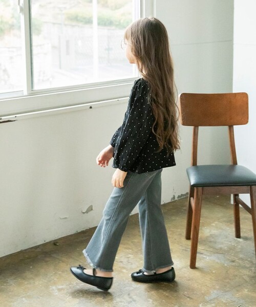 BRANSHES（ブランシェス）の「【プチレディ】シャーリングチュニック（シャツ/ブラウス・キッズ・ラベンダー/ブラック・140/120/100/150/130/110）」の13枚目の写真