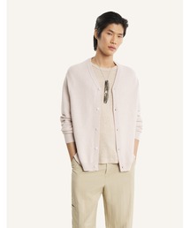 TEXTURED MERINO COTTON CARDIGAN