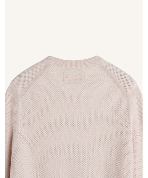 Maison Kitsune(メゾンキツネ)の「TEXTURED MERINO COTTON CARDIGAN(カーディガン/ボレロ・メンズ・ベージュ/ライトベージュ・S/M/L/XL)」の14枚目の写真