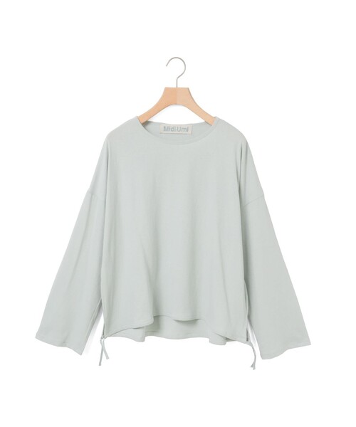 MidiUmi（ミディウミ）の「MidiUmi ドローストリングプルオーバー（Tシャツ/カットソー・レディース・ベージュ/グリーン/オフホワイト/ブラック・FREE）」の4枚目の写真