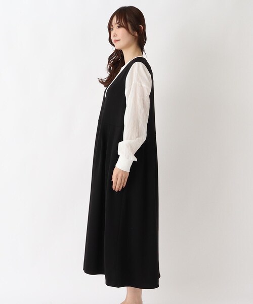 one'sterrace(ワンズテラス)の「カットジョーセット ノースリーブワンピース(ワンピース・レディース・ブラック系8・02)」の8枚目の写真