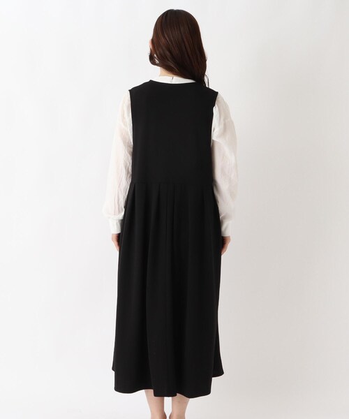 one'sterrace(ワンズテラス)の「カットジョーセット ノースリーブワンピース(ワンピース・レディース・ブラック系8・02)」の9枚目の写真