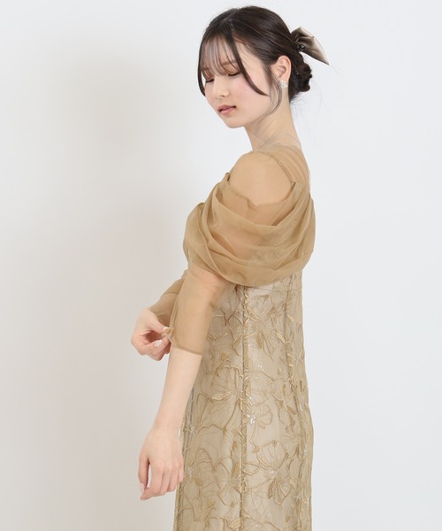 ASTORIA ODIER(アストリアオディール)の「チュールドレープスパンコールドレス(ドレス・レディース・ミント/イエロー・MEDIUM)」の14枚目の写真