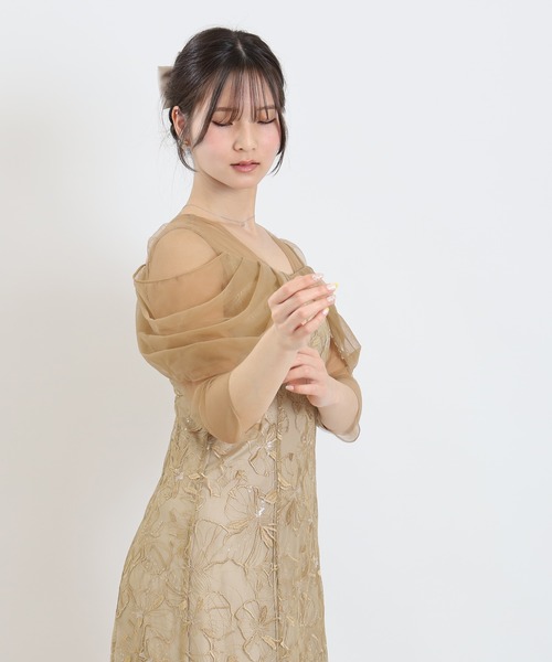 ASTORIA ODIER(アストリアオディール)の「チュールドレープスパンコールドレス(ドレス・レディース・ミント/イエロー・MEDIUM)」の15枚目の写真