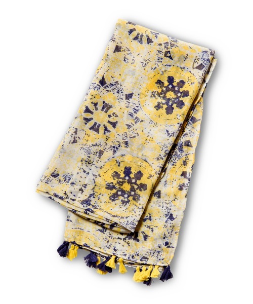 OSMOSIS（オズモーシス）の「タッセルヘムプリントストール（ストール/ショール・レディース・イエロー/ライトパープル/ピンク・ONE SIZE）」の6枚目の写真