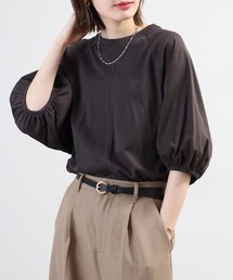 汗じみ防止UV 袖ボリューム半袖プルオーバーTシャツ