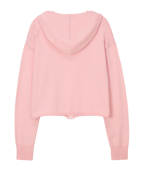 ERER(エルエル)の「Hooded Knit Zip-Up Pink(パーカー・レディース・PINK・F)」の7枚目の写真