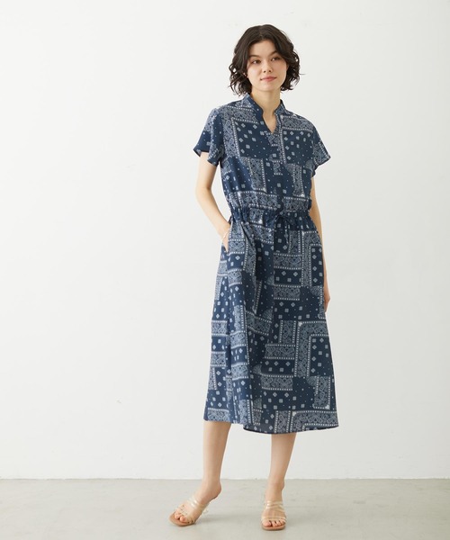 MILKFED.(ミルクフェド)の「BANDANA DRESS(ワンピース・レディース・ネイビー/レッド/ブラック・ONE SIZE)」の1枚目の写真