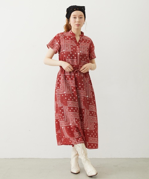 MILKFED.(ミルクフェド)の「BANDANA DRESS(ワンピース・レディース・ネイビー/レッド/ブラック・ONE SIZE)」の3枚目の写真