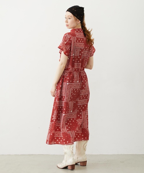 MILKFED.(ミルクフェド)の「BANDANA DRESS(ワンピース・レディース・ネイビー/レッド/ブラック・ONE SIZE)」の5枚目の写真