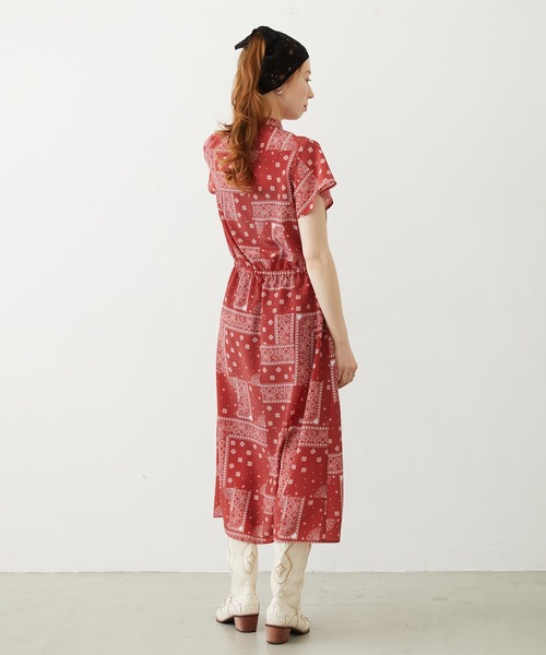 MILKFED.(ミルクフェド)の「BANDANA DRESS(ワンピース・レディース・ネイビー/レッド/ブラック・ONE SIZE)」の6枚目の写真