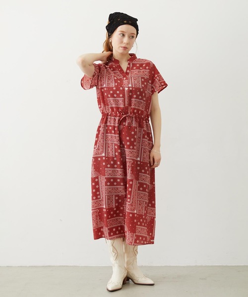 MILKFED.(ミルクフェド)の「BANDANA DRESS(ワンピース・レディース・ネイビー/レッド/ブラック・ONE SIZE)」の7枚目の写真