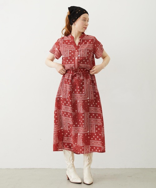 MILKFED.(ミルクフェド)の「BANDANA DRESS(ワンピース・レディース・ネイビー/レッド/ブラック・ONE SIZE)」の9枚目の写真