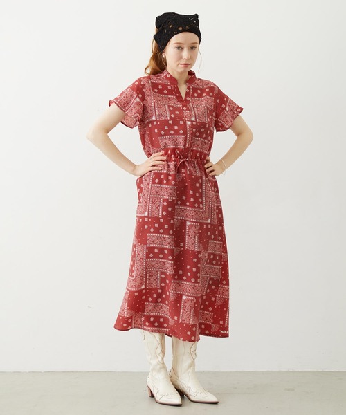 MILKFED.(ミルクフェド)の「BANDANA DRESS(ワンピース・レディース・ネイビー/レッド/ブラック・ONE SIZE)」の10枚目の写真