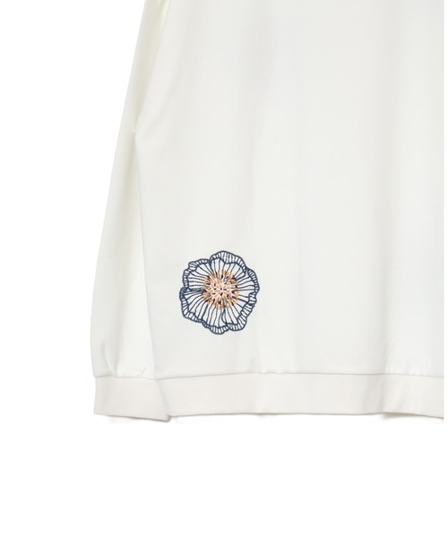 ATELANE（アテレーン）の「ATELANE/ストレッチポンチ ランダム刺繍L/Sクルー（スウェット・メンズ・ホワイト/ベージュ/チャコールグレー/ブラック・MEDIUM/LARGE）」の12枚目の写真
