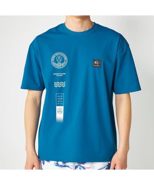 Ocean Pacific(オーシャンパシフィック)の「Ocean Pacific オーシャンパシフィック UVカット 接触冷感 ストレッチ ロゴプリント 半袖 Tシャツ(Tシャツ/カットソー・メンズ・ダークブルー/ホワイト/バーガンディー/ブラック・M/L/LL)」の3枚目の写真