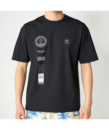 Ocean Pacific オーシャンパシフィック UVカット 接触冷感 ストレッチ ロゴプリント 半袖 Tシャツ