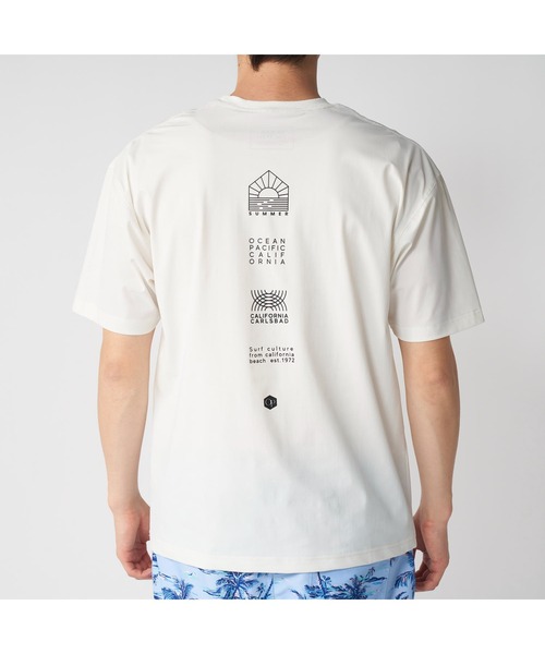 Ocean Pacific(オーシャンパシフィック)の「Ocean Pacific オーシャンパシフィック UVカット 接触冷感 ストレッチ ロゴプリント 半袖 Tシャツ(Tシャツ/カットソー・メンズ・ダークブルー/ホワイト/バーガンディー/ブラック・M/L/LL)」の7枚目の写真