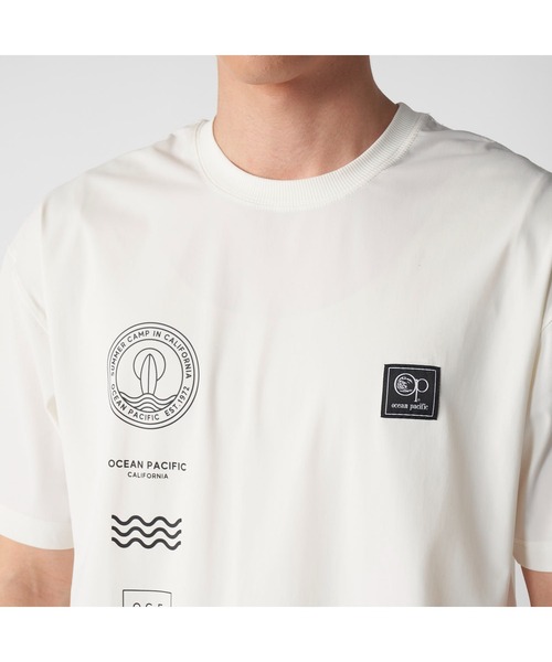 Ocean Pacific(オーシャンパシフィック)の「Ocean Pacific オーシャンパシフィック UVカット 接触冷感 ストレッチ ロゴプリント 半袖 Tシャツ(Tシャツ/カットソー・メンズ・ダークブルー/ホワイト/バーガンディー/ブラック・M/L/LL)」の8枚目の写真