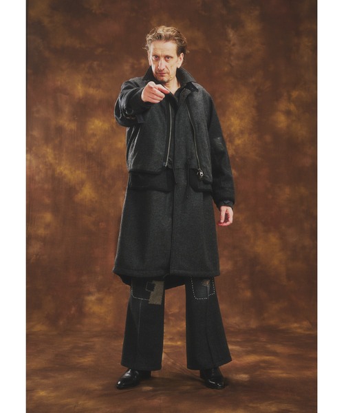 elephant TRIBAL fabrics(エレファントトライバルファブリックス)の「elephant TRIBAL fabrics Boro Flared Slacks【Herringbone】(スラックス・メンズ・グレー・2/1)」の6枚目の写真