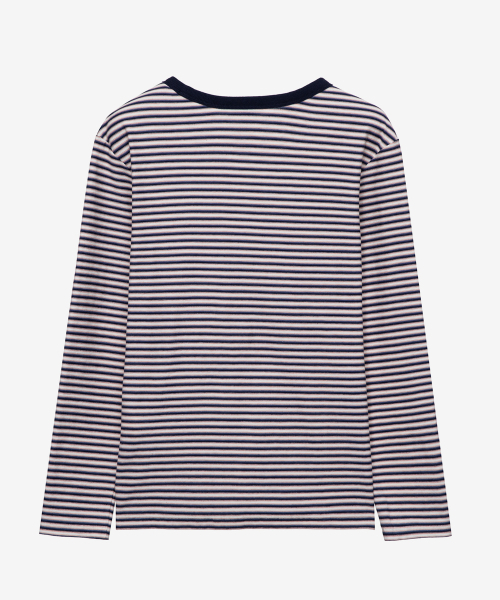 MIND BRIDGE WOMEN（マインドブリッジウーマン）の「[W]オーバーサイズストライプTシャツ - 2カラー（Tシャツ/カットソー・レディース・ネイビー/ブラウン・66/55）」の7枚目の写真