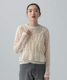 LEPSIM | レースキャミ長袖プルオーバー《2点セット》　639400(Tシャツ/カットソー)