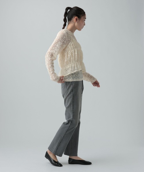 LEPSIM（レプシィム）の「レースキャミ長袖プルオーバー《2点セット》　639400（Tシャツ/カットソー・レディース・ライトグレー/ブラック/アイボリー・FREE）」の10枚目の写真