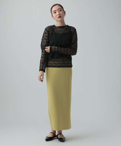 LEPSIM（レプシィム）の「レースキャミ長袖プルオーバー《2点セット》　639400（Tシャツ/カットソー・レディース・ライトグレー/ブラック/アイボリー・FREE）」の16枚目の写真