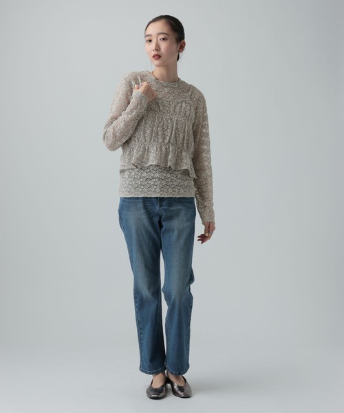 LEPSIM（レプシィム）の「レースキャミ長袖プルオーバー《2点セット》　639400（Tシャツ/カットソー・レディース・ライトグレー/ブラック/アイボリー・FREE）」の20枚目の写真