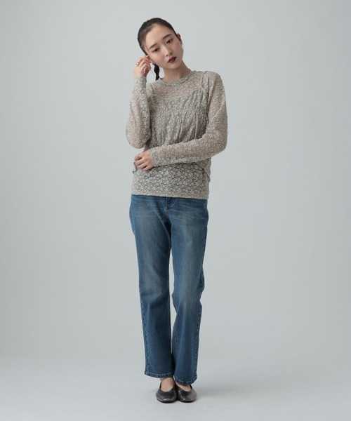 LEPSIM（レプシィム）の「レースキャミ長袖プルオーバー《2点セット》　639400（Tシャツ/カットソー・レディース・ライトグレー/ブラック/アイボリー・FREE）」の22枚目の写真