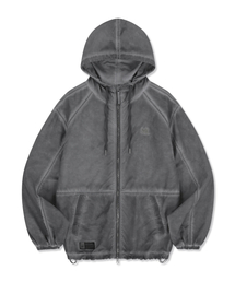 PIGMENT WASHED WINDBREAKER JACKET - CHARCOAL