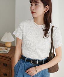 【WEB限定】シャーリングコンパクトTシャツ