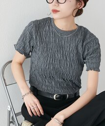 【WEB限定】シャーリングコンパクトTシャツ