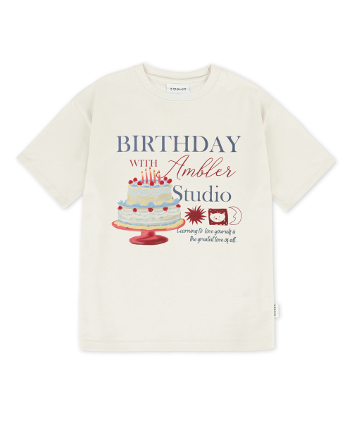 ambler(エムブラー)の「ハッピーバースデー グラフィック 半袖Tシャツ AS1301 (アイボリー)(Tシャツ/カットソー・レディース・その他・SMALL/MEDIUM/LARGE)」の7枚目の写真