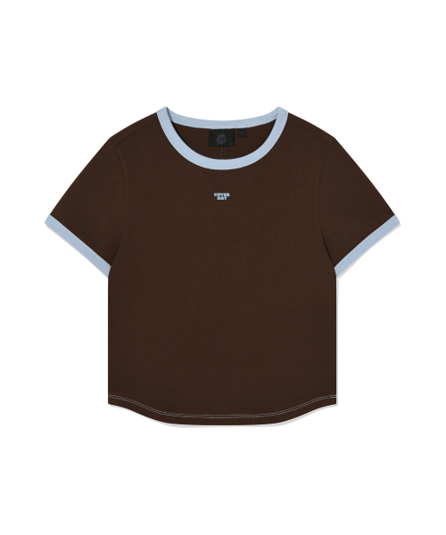 COVERNAT(カバーナット)の「ウィメンズベイビーフィットリンガーTシャツブラウン(Tシャツ/カットソー・レディース・その他・WS/WM)」の1枚目の写真