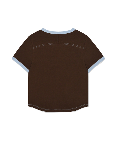 COVERNAT(カバーナット)の「ウィメンズベイビーフィットリンガーTシャツブラウン(Tシャツ/カットソー・レディース・その他・WS/WM)」の2枚目の写真