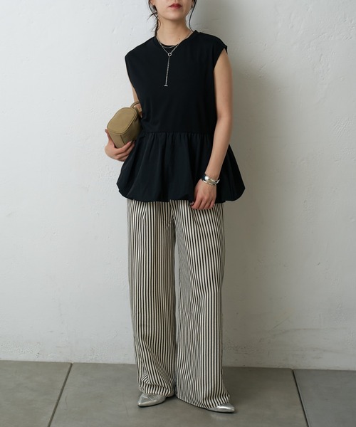 COLONY 2139（コロニートゥーワンスリーナイン）の「ストライプイージーパンツ（その他パンツ・レディース・ブラック/グレー/ネイビー・SMALL/MEDIUM/LARGE）」の9枚目の写真