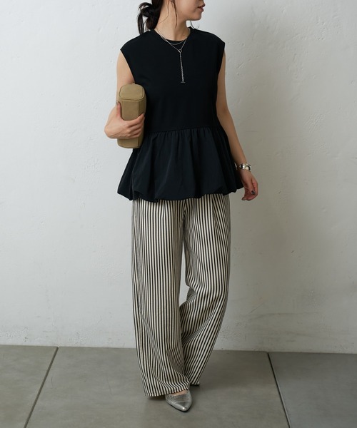 COLONY 2139（コロニートゥーワンスリーナイン）の「ストライプイージーパンツ（その他パンツ・レディース・ブラック/グレー/ネイビー・SMALL/MEDIUM/LARGE）」の12枚目の写真