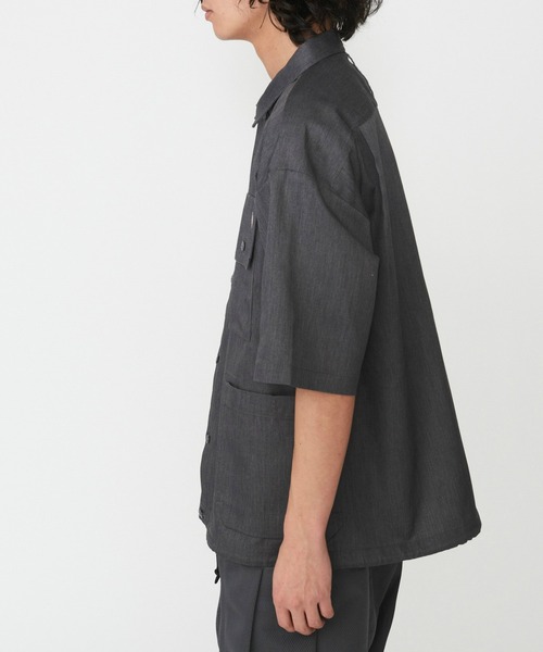 Dickies（ディッキーズ）の「Dickies/ディッキーズ G.W.C ショートスリーブワークシャツ/Tシャツ/半袖（シャツ/ブラウス・メンズ・ヘザーグレー/ベージュ・MEDIUM/LARGE/X-LARGE）」の6枚目の写真