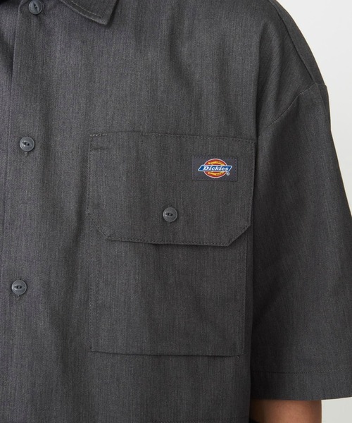 Dickies（ディッキーズ）の「Dickies/ディッキーズ G.W.C ショートスリーブワークシャツ/Tシャツ/半袖（シャツ/ブラウス・メンズ・ヘザーグレー/ベージュ・MEDIUM/LARGE/X-LARGE）」の9枚目の写真