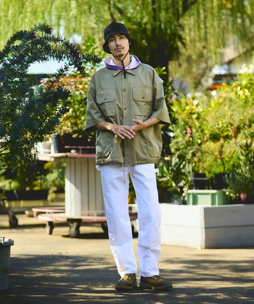 Dickies（ディッキーズ）の「Dickies/ディッキーズ G.W.C ショートスリーブワークシャツ/Tシャツ/半袖（シャツ/ブラウス・メンズ・ヘザーグレー/ベージュ・MEDIUM/LARGE/X-LARGE）」の14枚目の写真