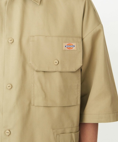 Dickies（ディッキーズ）の「Dickies/ディッキーズ G.W.C ショートスリーブワークシャツ/Tシャツ/半袖（シャツ/ブラウス・メンズ・ヘザーグレー/ベージュ・MEDIUM/LARGE/X-LARGE）」の22枚目の写真