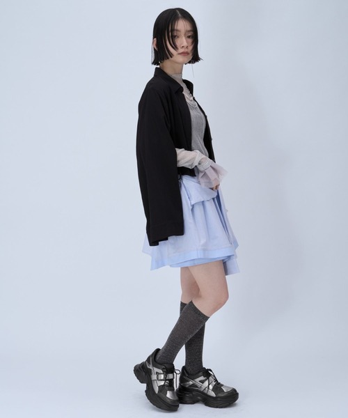 HARE(ハレ)の「ベルトデザインメッシュスニーカー(HARE)(スニーカー・レディース・ブラック/シルバー・LARGE/MEDIUM)」の15枚目の写真