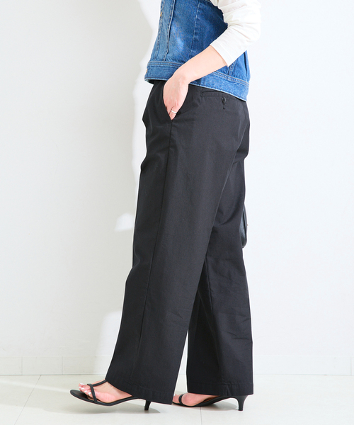 Lee(リー)の「ウォッシャブル / Lee / リー CHETOPA WIDE TOROUSER(チノパンツ・レディース・ベージュ/ブラック・SMALL/MEDIUM)」の20枚目の写真