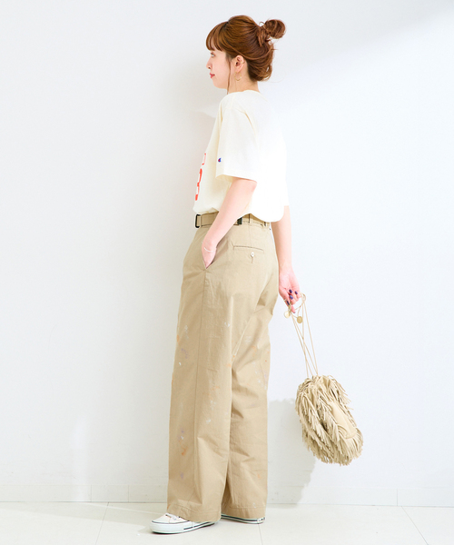 Lee(リー)の「ウォッシャブル / Lee / リー CHETOPA WIDE TOROUSER(チノパンツ・レディース・ベージュ/ブラック・SMALL/MEDIUM)」の17枚目の写真