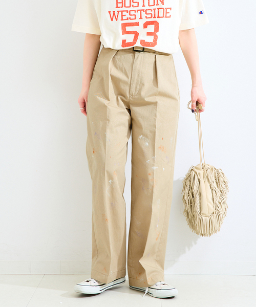Lee(リー)の「ウォッシャブル / Lee / リー CHETOPA WIDE TOROUSER(チノパンツ・レディース・ベージュ/ブラック・SMALL/MEDIUM)」の15枚目の写真