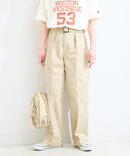 Lee(リー)の「ウォッシャブル / Lee / リー CHETOPA WIDE TOROUSER(チノパンツ・レディース・ベージュ/ブラック・SMALL/MEDIUM)」の14枚目の写真